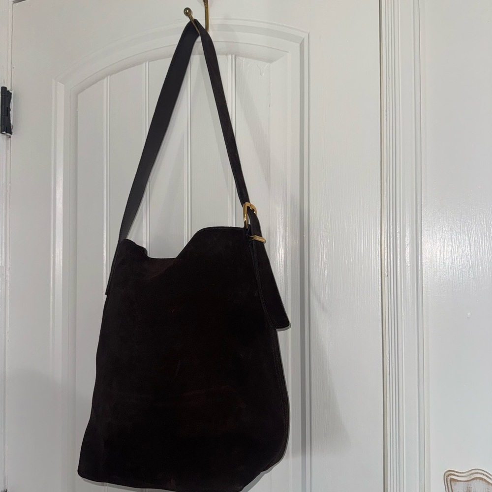 Madewell suede bucket tote